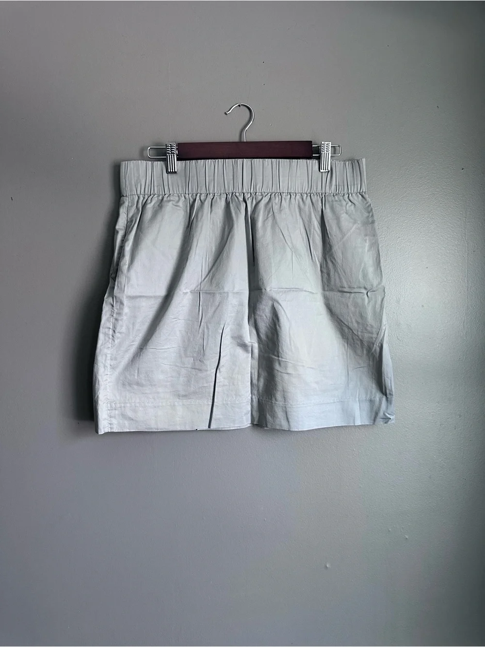 J. Crew Cotton Mini Skirt Size 8 J.Crew Pull-on Lightweight Muted Gray Skirt